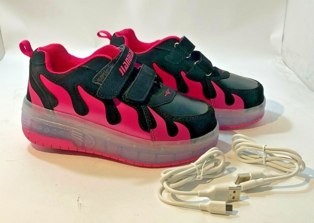 LED Light up Shoes with Wheels (US 3.5, EU 35) – Ehauuo Kids USB Charging