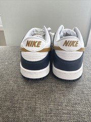Nike Dunk Low White Wheat Midnight Navy Boys US 5 Uk 4.5 NOS