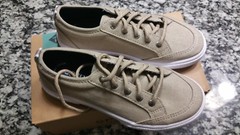 New Sperry Top Sider Kids Deckfin Junior Sneaker Khaki Chambray 13.5M