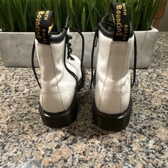 Dr. Martens 1460 J White Leather Combat Boots Unisex Kids US 5 UK 3 EU 36