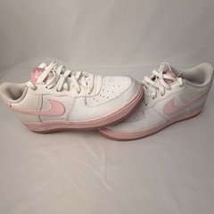 Nike Air Force 1 Low White Pink Trainers Size 6.5Y Kids Leather Gym Women’s 8.5