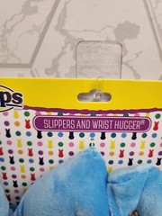 New Kids Easter Peeps Plush Bunny Blue Slippers, Size M 13-1