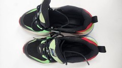 PUMA RS‑X Junior Puzzle Sneakers Multi‑Color Black Green Red Size 4C