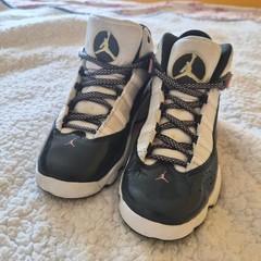 Jordan 6 Rings Kids White Black Pinksicle Size 13C Basketball Sneakers Retro