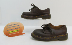 Dr. Martens Kids Shoes Oxford Brown Leather UK 11 / US 12 Made In England Low