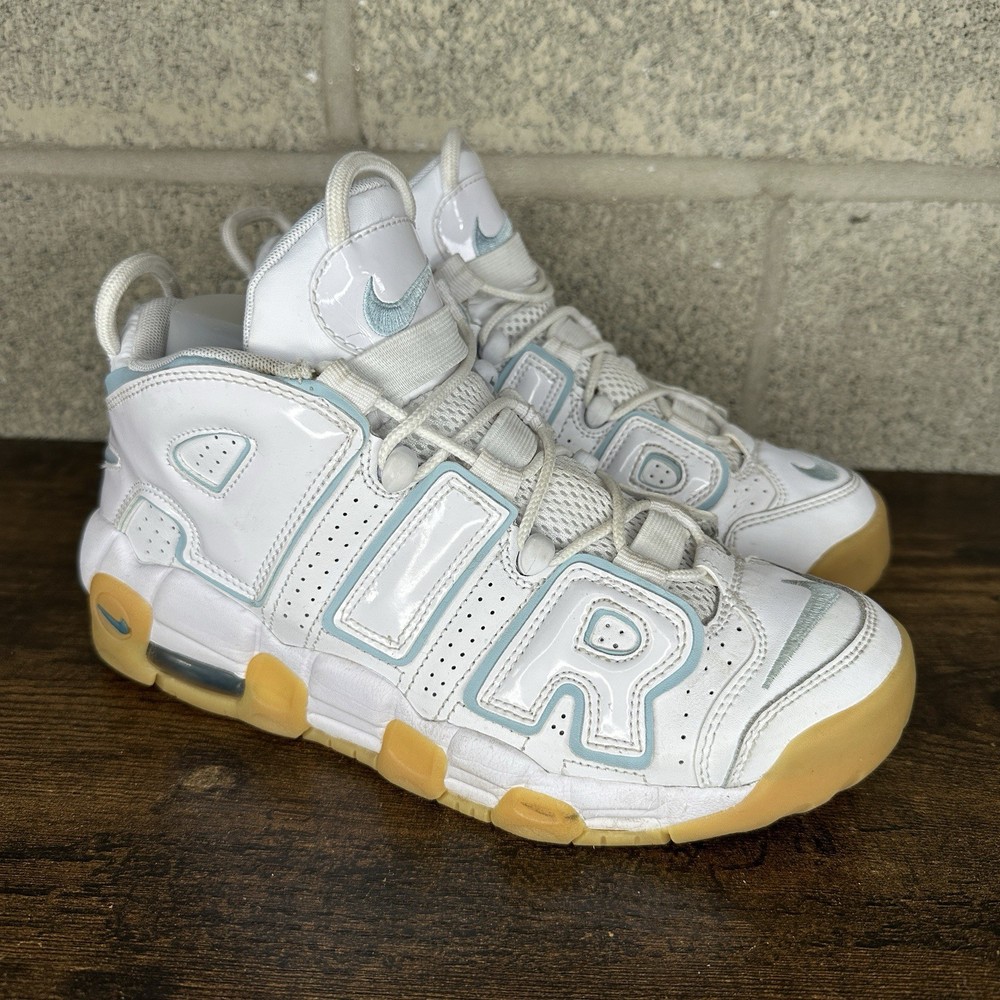 Nike Air More Uptempo Youth Size 7 Women’s Size 8.5 White Aqua Gum GS 415082-107