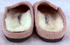 Birkenstock Zermatt Shearling Lined Slide Slippers Kids Sz US 13 EU31 Pink Felt