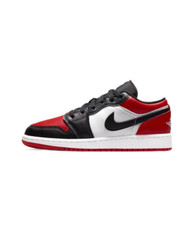 Jordan 1 Low Bred Toe Black Red 553560-612 GS