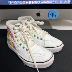 Kids VANS X FLOUR SHOP SUPER COMFYCUSH SK8-HI RAINBOW Kids Size US2 UK1.5 EU32.5