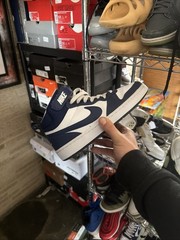 Nike Court Borough Mid 2 White Signal Blue Size 7Y CD7782-107 Logo Strap