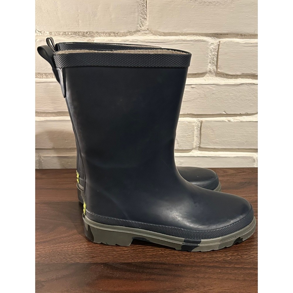Western Chief Kids Navy Blue Rain Boots Camo Sole Size 13 Rubber