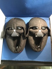 Star Wars Darth Vader Soft Plush Slippers House Shoes Kids XL 4-5