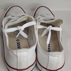 Converse All Star White Low Top Lace-Up Casual Sneakers Kids US 4 EU 36.5