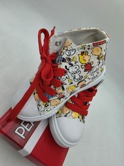 Peanuts Lace Up High Top Sneakers Shoed Snoopy Charlie Brown Toddler Size 7 NEW