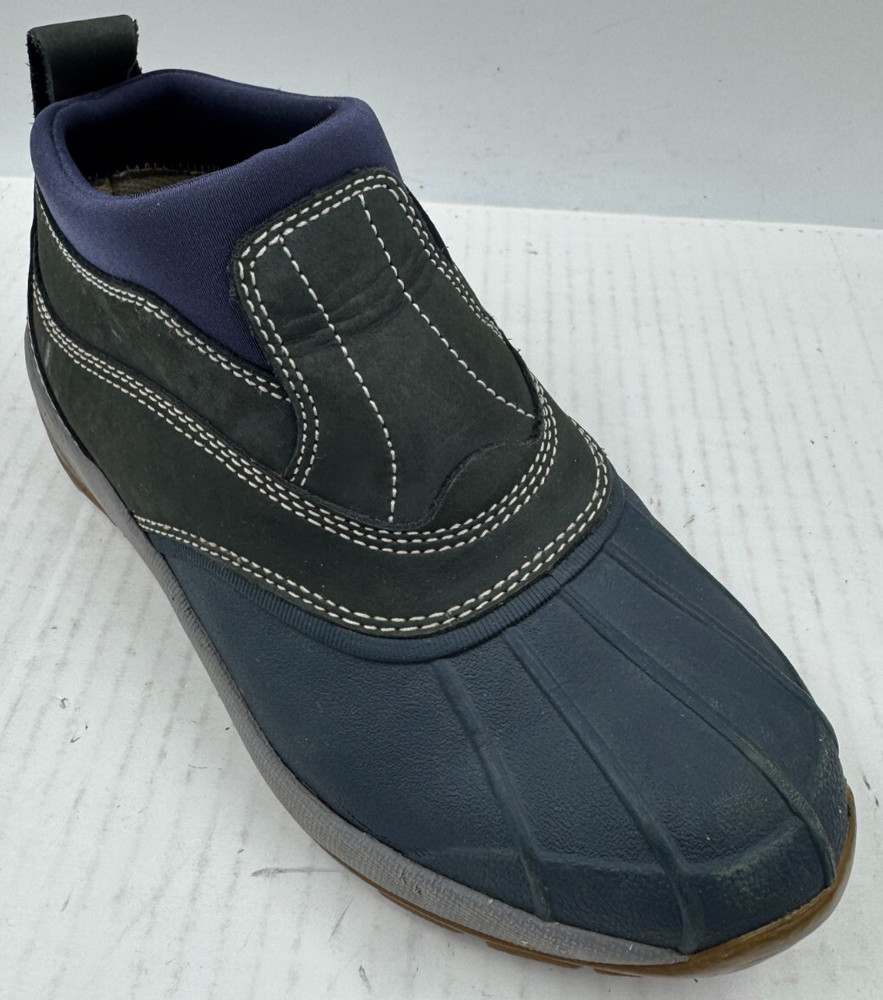 L.L. Bean Kids Boots Sz 6 Navy Blue Round Toe Casual Pull On Ankle Duck Boots