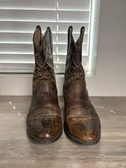 Ariat Heritage Western Distressed Brown Leather Boots 10001825 – Youth Size 2.5