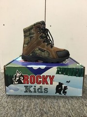 New Kids Rocky 3710 800G Brown/Camo Hunting Boots Size 12 Medium