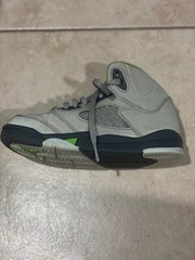 Jordan 5 Retro Green Bean Pre School PS Kids Size 13C DQ3735-003 Reflective Shoe