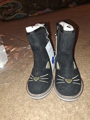 Toddler Pip Zipper Shearling Style Boots – Cat & Jack™ Black