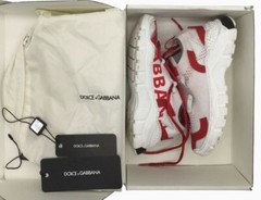 $545 Dolce & Gabbana White Unisex Kid’s Daymaster Mesh Sneaker Shoe US12.5/EU 30