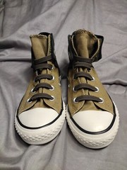 Converse All Star Chuck Taylor Junior Size 1 Sneakers 645224F Green And Black