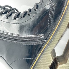 Dr Doc Martens Junior Pascal 1460 J Size 5 Black Patent Leather Combat Lace Up