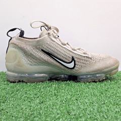 Nike Air Vapormax 2021 Flyknit Gs Shoes Size 5 Y White Youth Silver Kid Sneaker