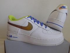 Nike Air Force 1 LV8 GS White-Multi Color-Medium Blue Sz 7Y [DQ7767-100]