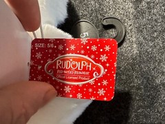 New RUDOLPH Abominable Snowman Toddler SIZE 5-6 Slippers WHITE 3D faux. Fur