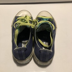 converse double tongue blue green size 11Y Low Top Lace Up