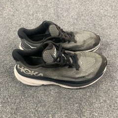 Hoka One One Clifton 9 Shoes Youth Size 5.5 Gray Mesh Running Sneakers 1131170