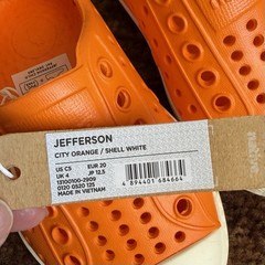 Native Jefferson Child City Orange & Shell White Slip On Shoes