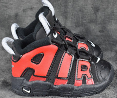 Nike Air More Uptempo Toddler Shoes DM0020-001 Red Black Size 4C New