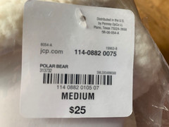NEW North Pole Trading Co. Womens Polar Bear Slip-on Slippers Size M/7-9