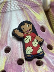 Crocs Kids Lilo & Stitch Classic Glow Marbled Clog Pink Crush Multi Size J 1