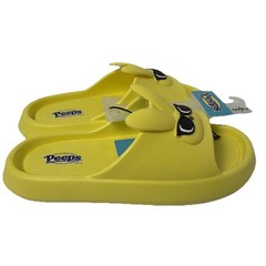 Yellow Peeps Easter Bunny & Sunglass Slip-On Sandals Girls Sz 2/3 (W4/5)