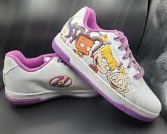 HEELYS split RUGRATS White Purple SNEAKERS Shoes 6 Youth / 7 Women’s EUC!