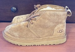 UGG Neumel II Kids Boots Chestnut Shearing Youth 3 Suede #101732OK Wool Insole