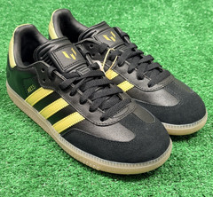 Adidas Samba Messi J Soccer Juniors Size 5 Black-Gold-Gum Big Kids (JR6349), New