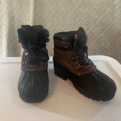 Smiths Snow Boots Kids Size 1 Brown Suede Leather Winter Water Proof Insulated