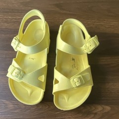 Birkenstock Rio Essentials Kids Yellow Strappy Sandals Adjustable Buckle Size 3