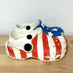 Crocs Classic Clogs Toddler C5 Stars Stripes Flag Patriotic USA 250th July 4th