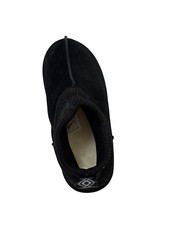 UGG Kid’s Ultra Stretch Cuff Black Suede Slippers 1157702K