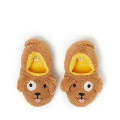 Dearfoams Kid’s Emery Critter Closed Back Animal Slipper Size 7-8