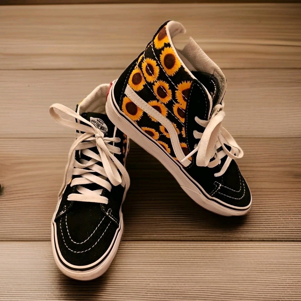 VANS SK8 Hi US Size Juniors 3.5 Sunflower Hightop Lace Up Shoes (EU 34.5) UK 2.5
