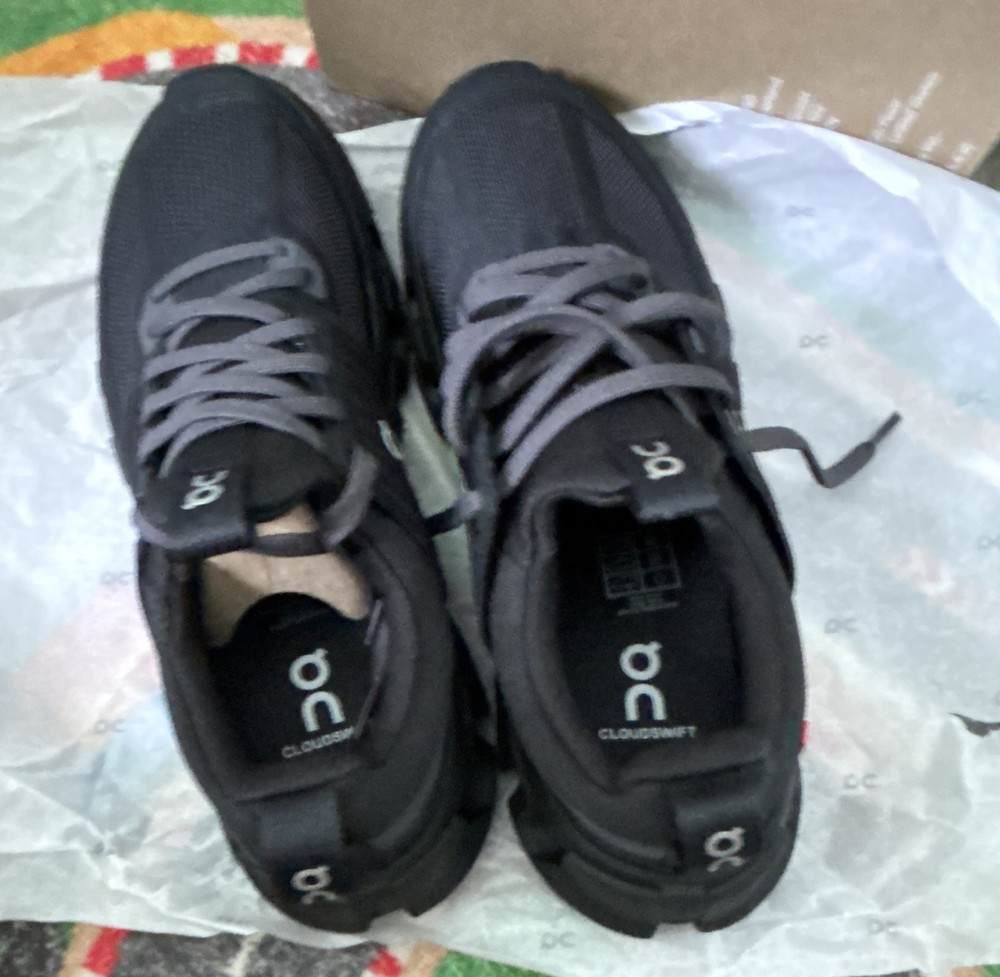 On Cloudswift Youth Black Mesh Running Sneakers US 5.5 EU 36 Low Top