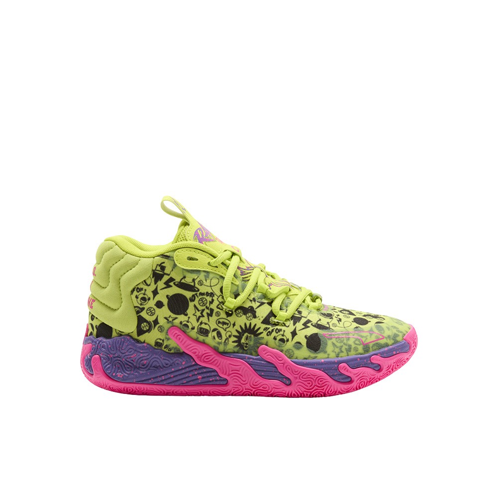 PUMA X Lamelo Ball Mb.03 Not From Here Basketball Youth Girls Yellow Sneakers