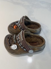 Crocs Classic Lined Chewbacca Star Wars Unisex Kids Brown Faux Fur Clog Shoes C7