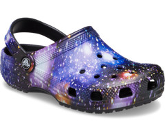 NEW! CROCS CLASSIC SPACE GALAXY CLOGS Purple Toddler Shoes Lightweight Comfort