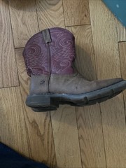 Durango Kid’s Lil‘ Rodeo Briar Brown & Brick Red Western Boot DBT0222TS Size 1M
